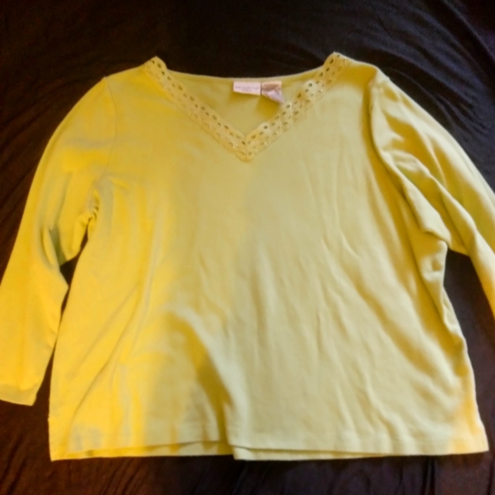 Lime green White stag shirt